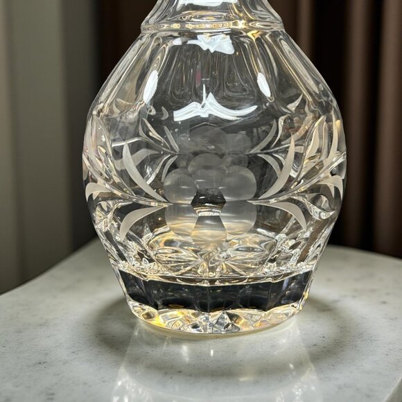 Decanter & Stopper Spring Meadows by Gorham Crystal Hollywood Regency - Picture 2 of 10